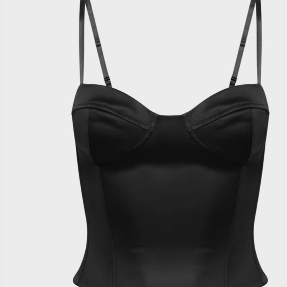 Aritzia Black Bustier Top